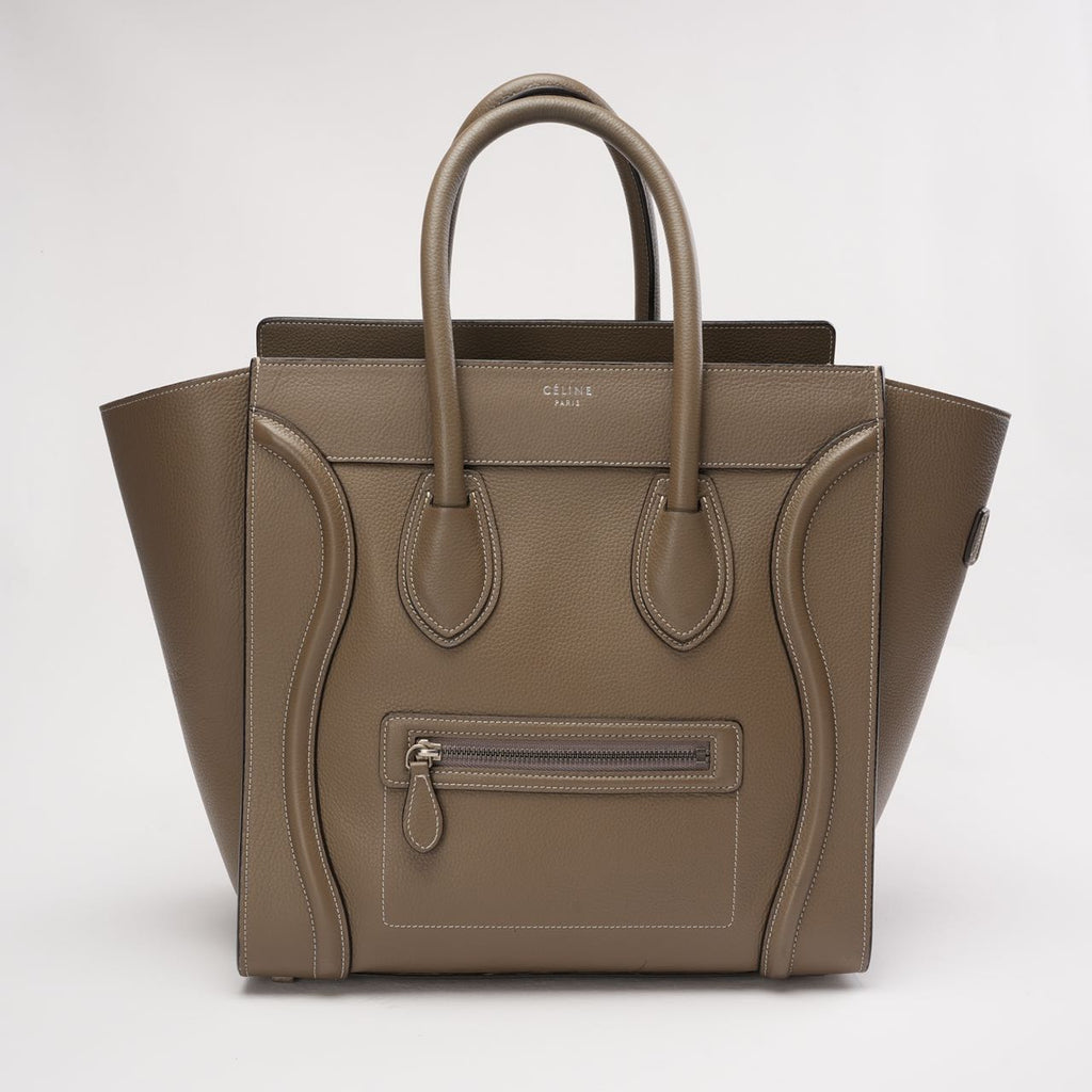 Celine Luggage Medium Tote Gray 2014