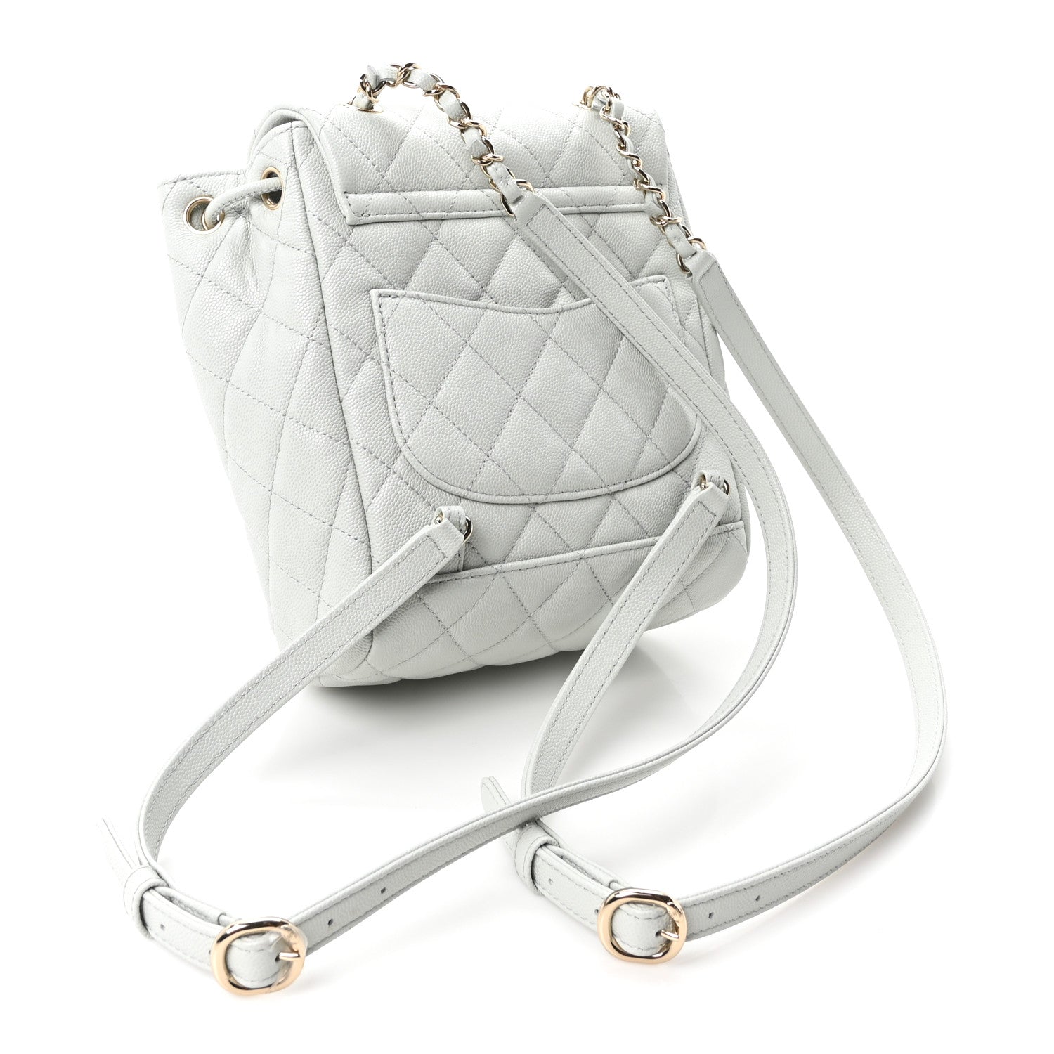 Caviar Quilted Mini Urban Spirit Backpack Light Blue