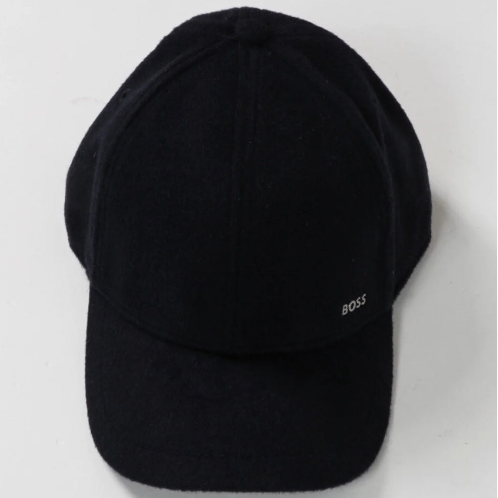 Hugo Boss Men's Wool Silk Baseball Cap, Black