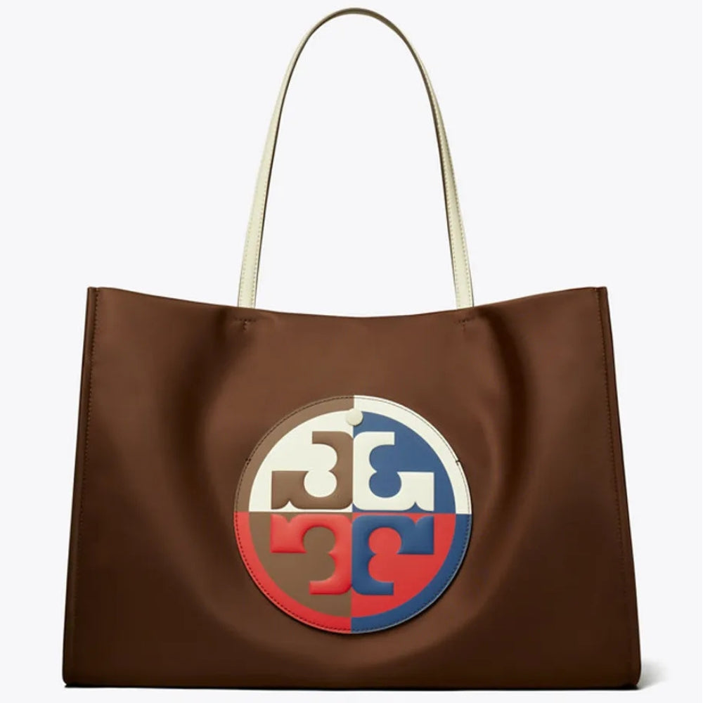 Tory Burch Women's Large Ella Colorblock Tote, Multi