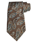 Etro Men's Jacquard Paisley Print Silk Neck Tie, Broun
