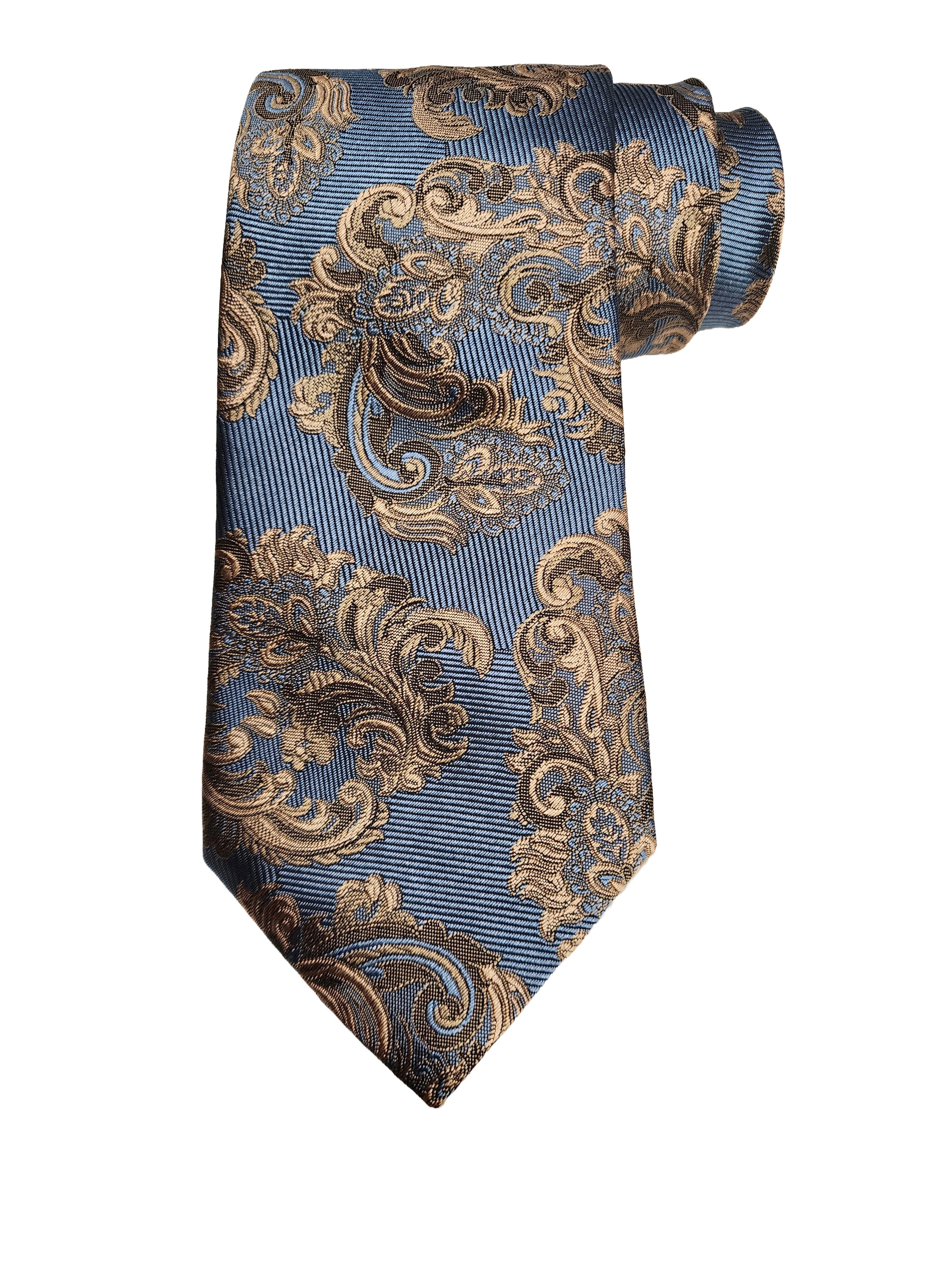 Etro Men's Jacquard Paisley Print Silk Neck Tie, Blue y Sty