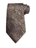 Etro Men's Jacquard Paisley Print Silk Neck Tie, Marrone