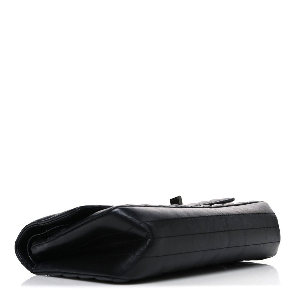 Sheepskin Chevron Quilted 2.55 Reissue 225 Double Flap So Black