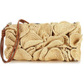 Farm Rio Women's Raffia Flower Clutch, Natural