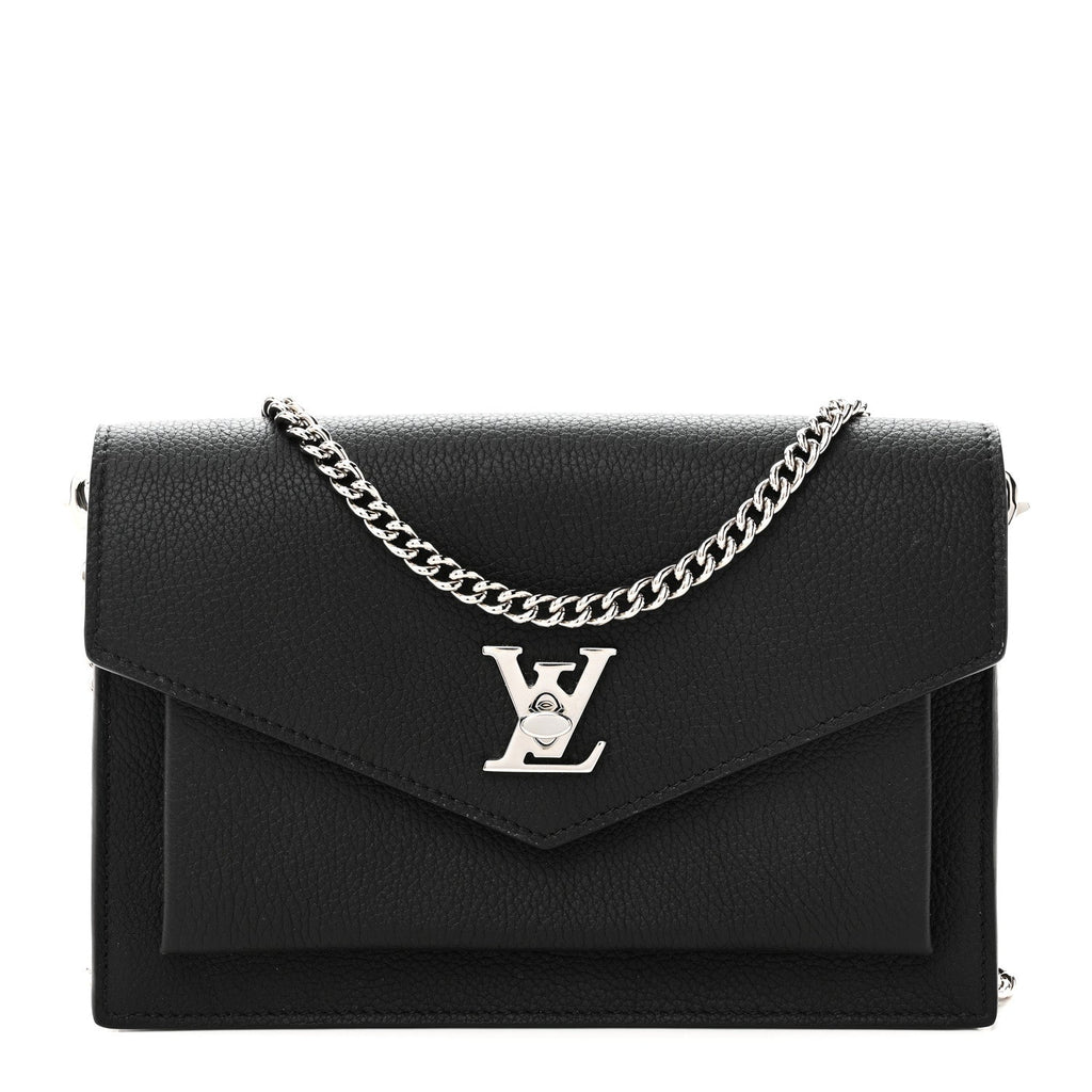 Soft Calfskin My Lockme Chain Pochette Black