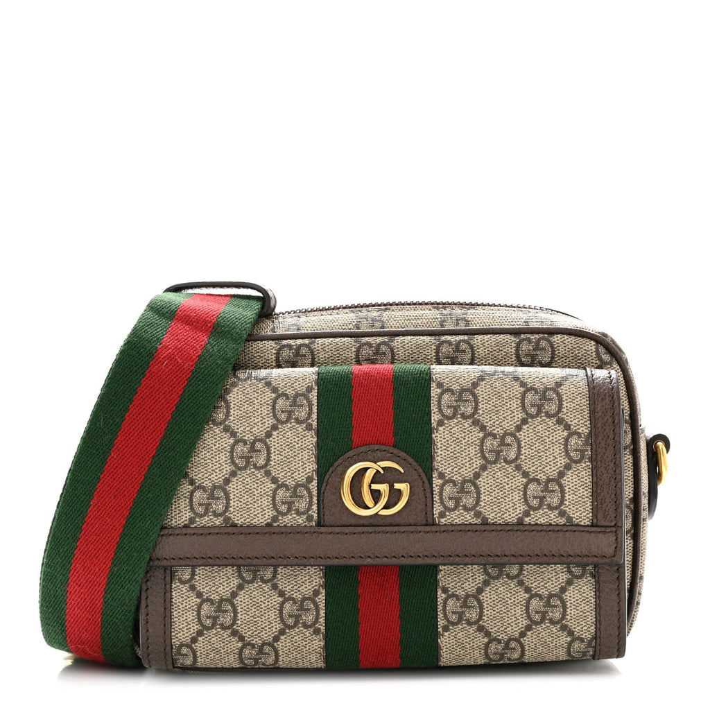 GG Supreme Monogram Web Mini Ophidia Bag Beige Ebony