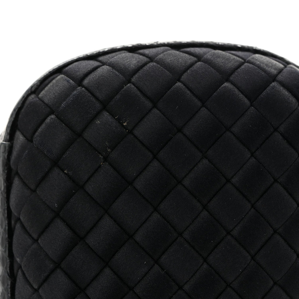Satin Ayers Intreccio Impero Stretch Knot Clutch Black