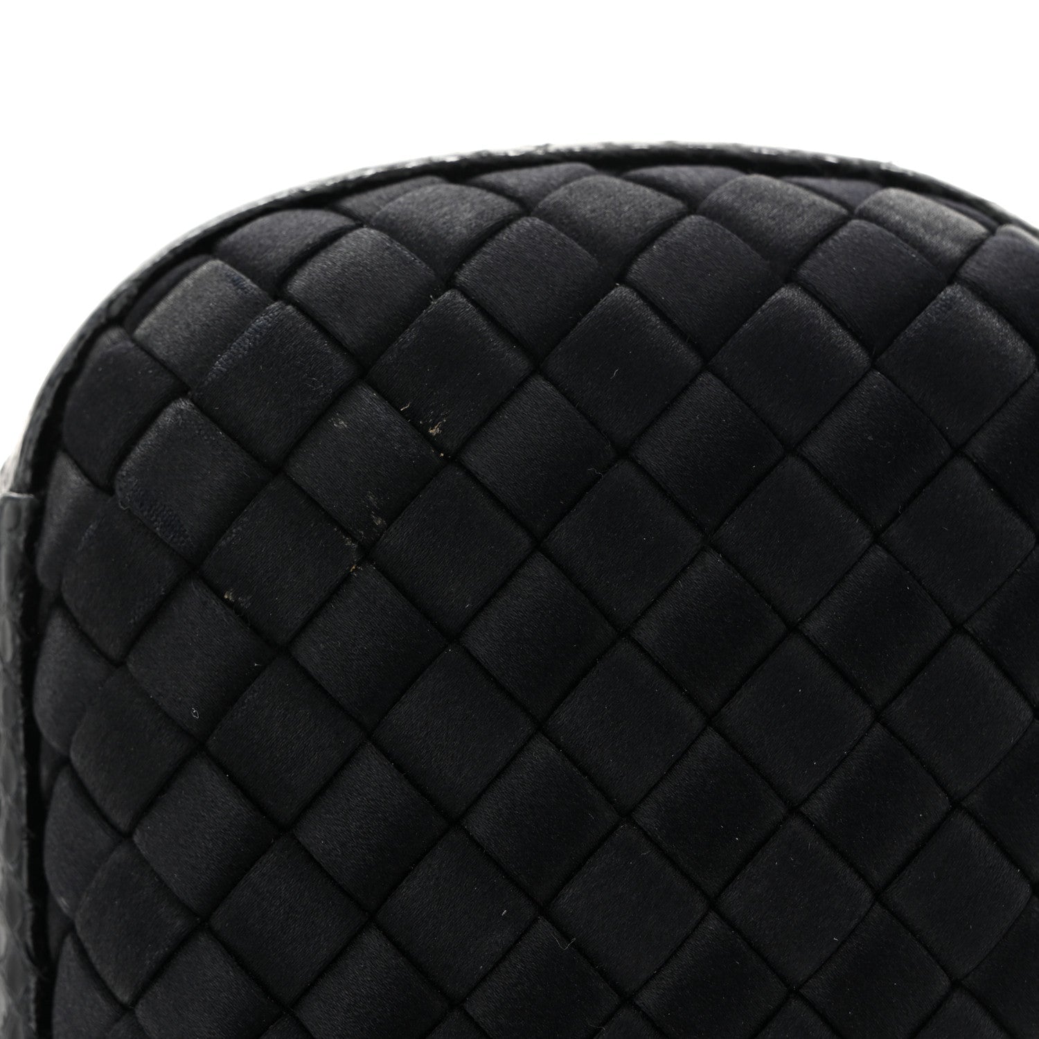 Satin Ayers Intreccio Impero Stretch Knot Clutch Black