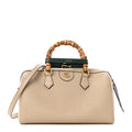 Calfskin Diana Bamboo Boston Oatmeal Vintage Green