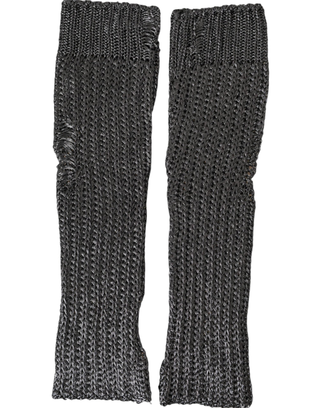 Dolce & Gabbana Gray Viscose Knitted Finger Less Women's Gloves