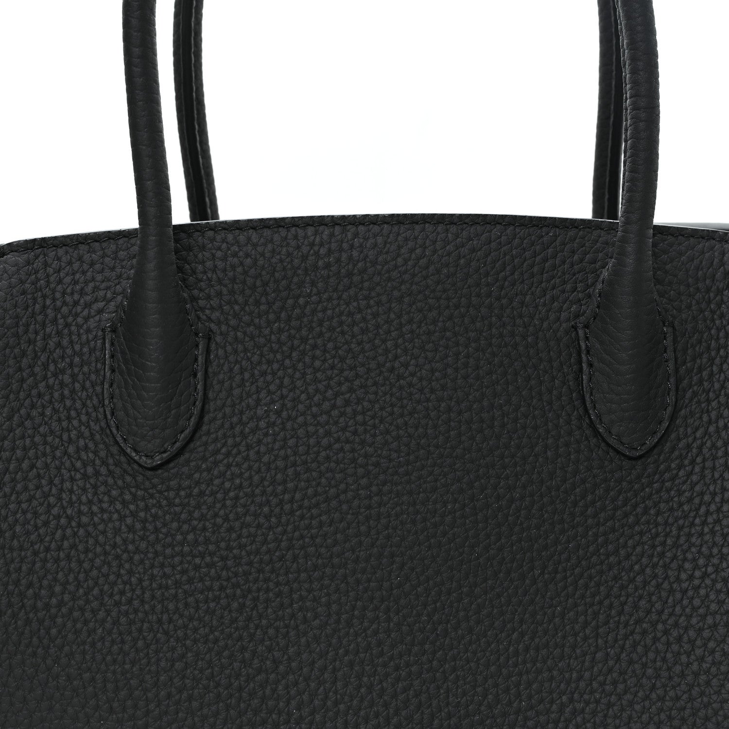 Grained Calfskin Marlo 12 Tote Bag Black
