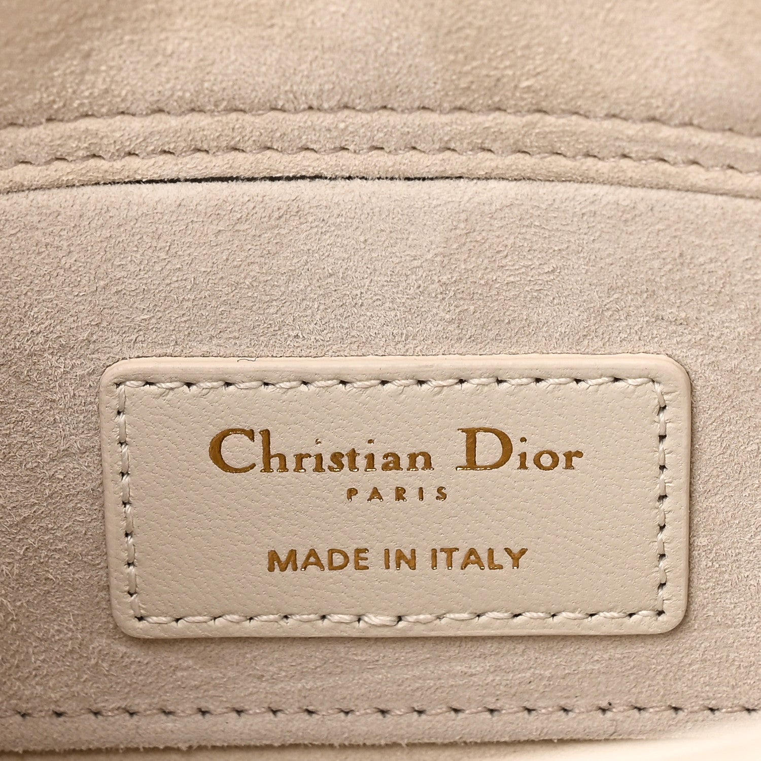 Lambskin Cannage Small Lady D-Joy Latte