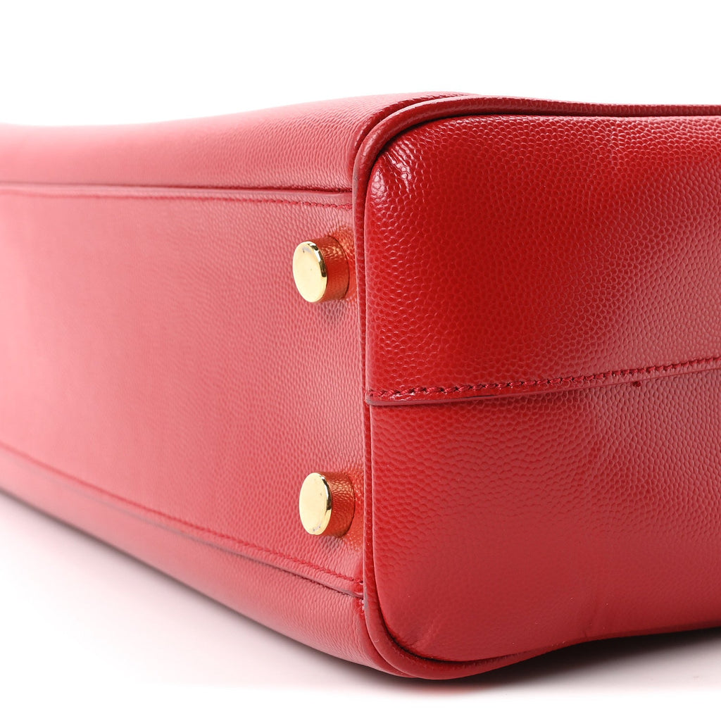 Grain De Poudre Classic Monogram Shopping Bag Red