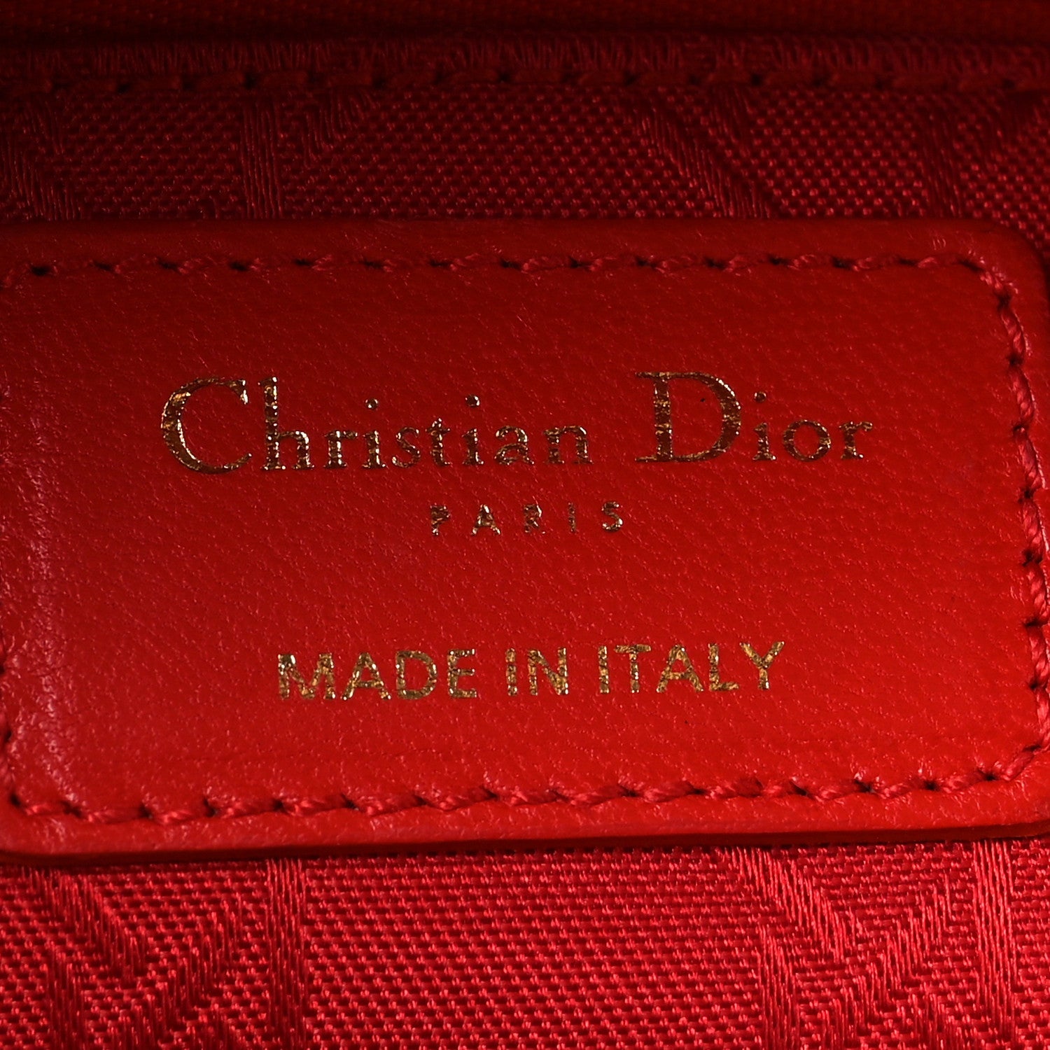 Lambskin Cannage Small My ABCDior Lady Dior Red