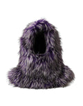 Dolce & Gabbana Purple Faux Fur Whole Head Wrap Women's Hat