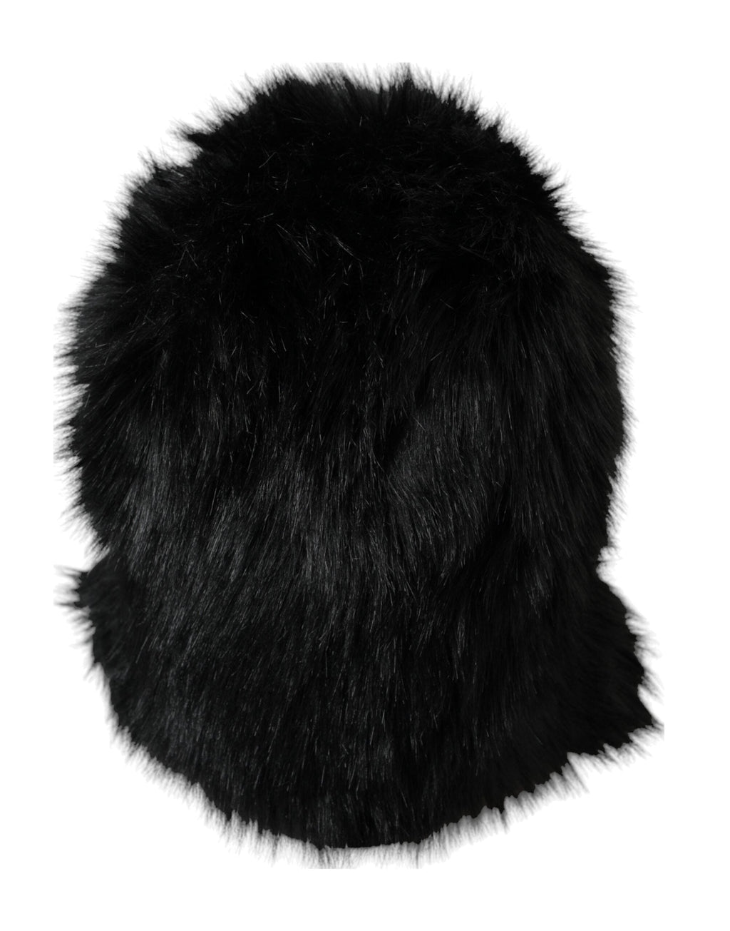 Dolce & Gabbana Black Faux Fur Whole Head Wrap Women's Hat