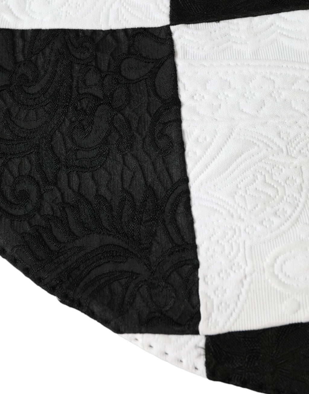 Dolce & Gabbana Black White Checkered Wide Brim Floppy Women's Hat