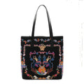 Canvas Underwater Medusa Tote Black Multicolor