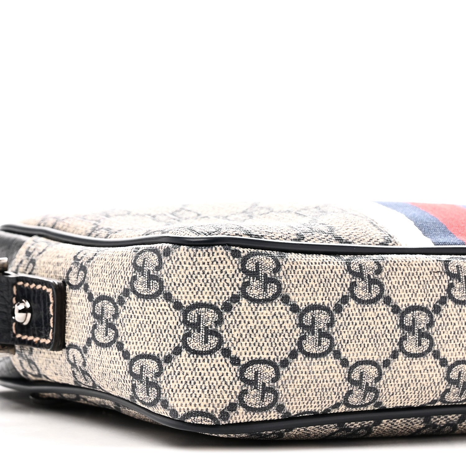 GG Supreme Monogram Web Small Shoulder Bag Navy