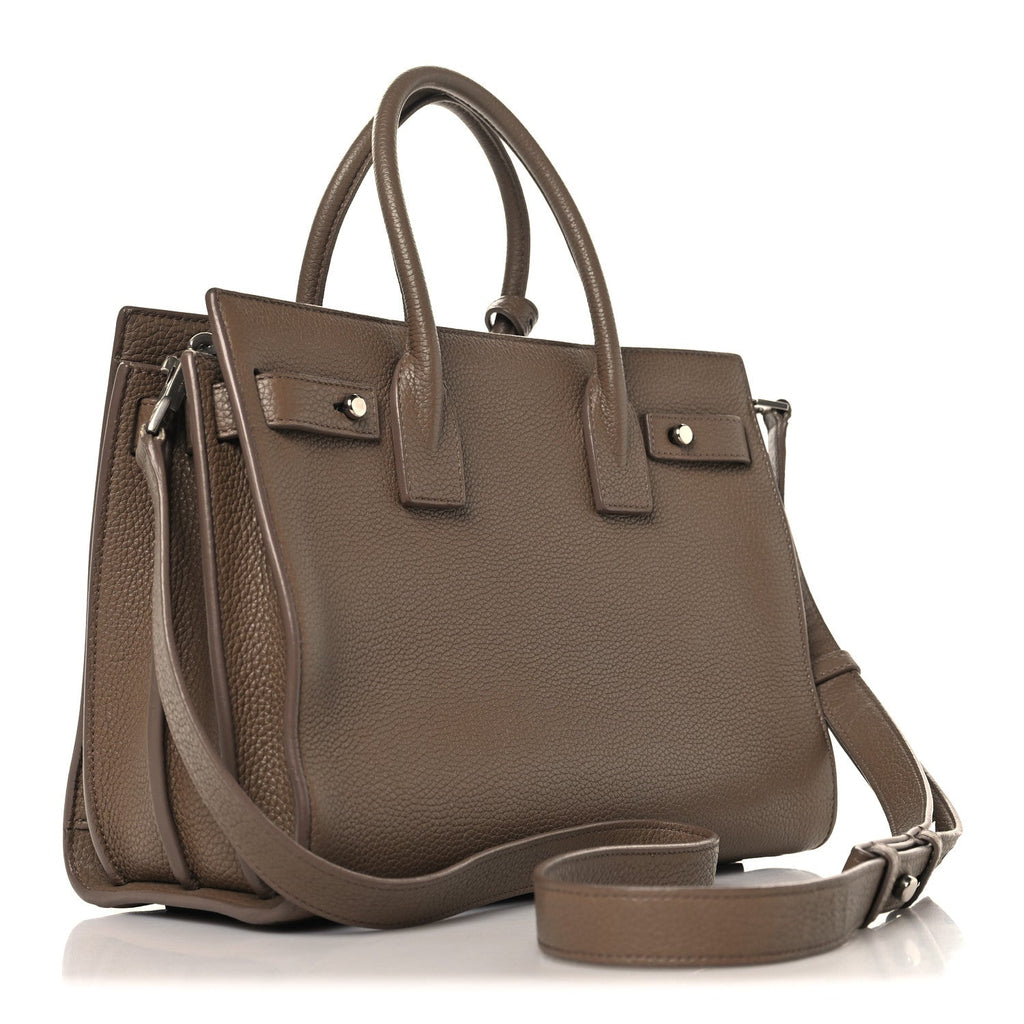 Grained Calfskin Baby Sac De Jour Souple Taupe