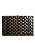 Dolce & Gabbana Gold Crystal Bifold Clutch Evening Party Women Purse Women's Bag