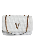 Versace White Mini Nappa Leather Crossbody Shoulder Women's Bag