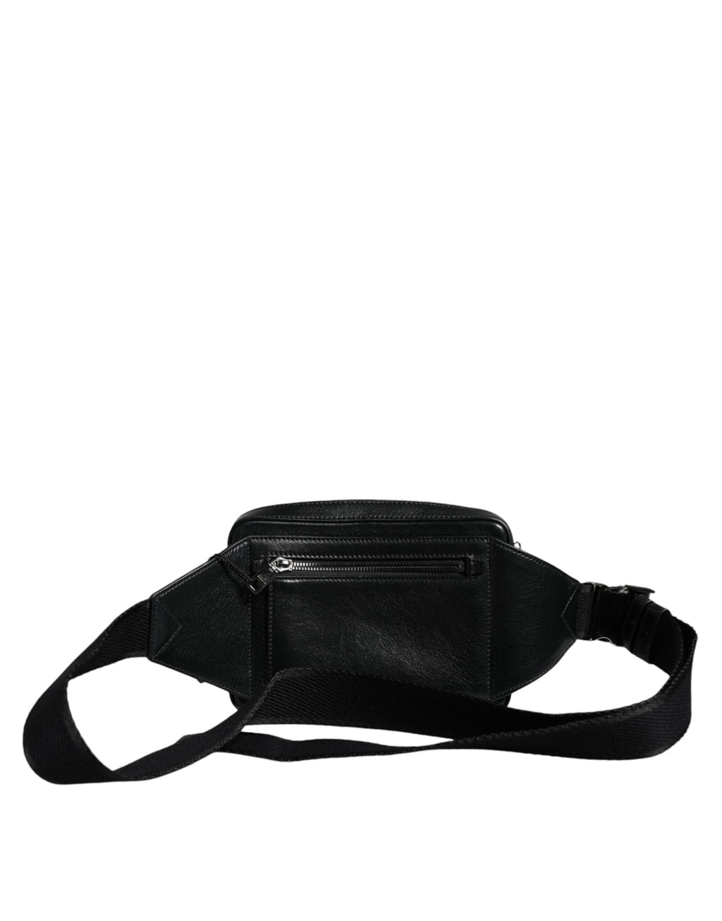 Dolce & Gabbana Black Leather LED Logo Belt Waist Fanny Pack Women's Bag ( )