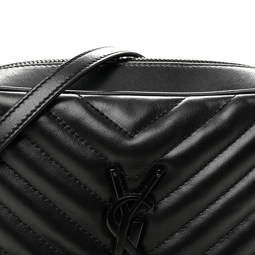 Calfskin Matelasse Monogram Monochrome Lou Camera Bag Black