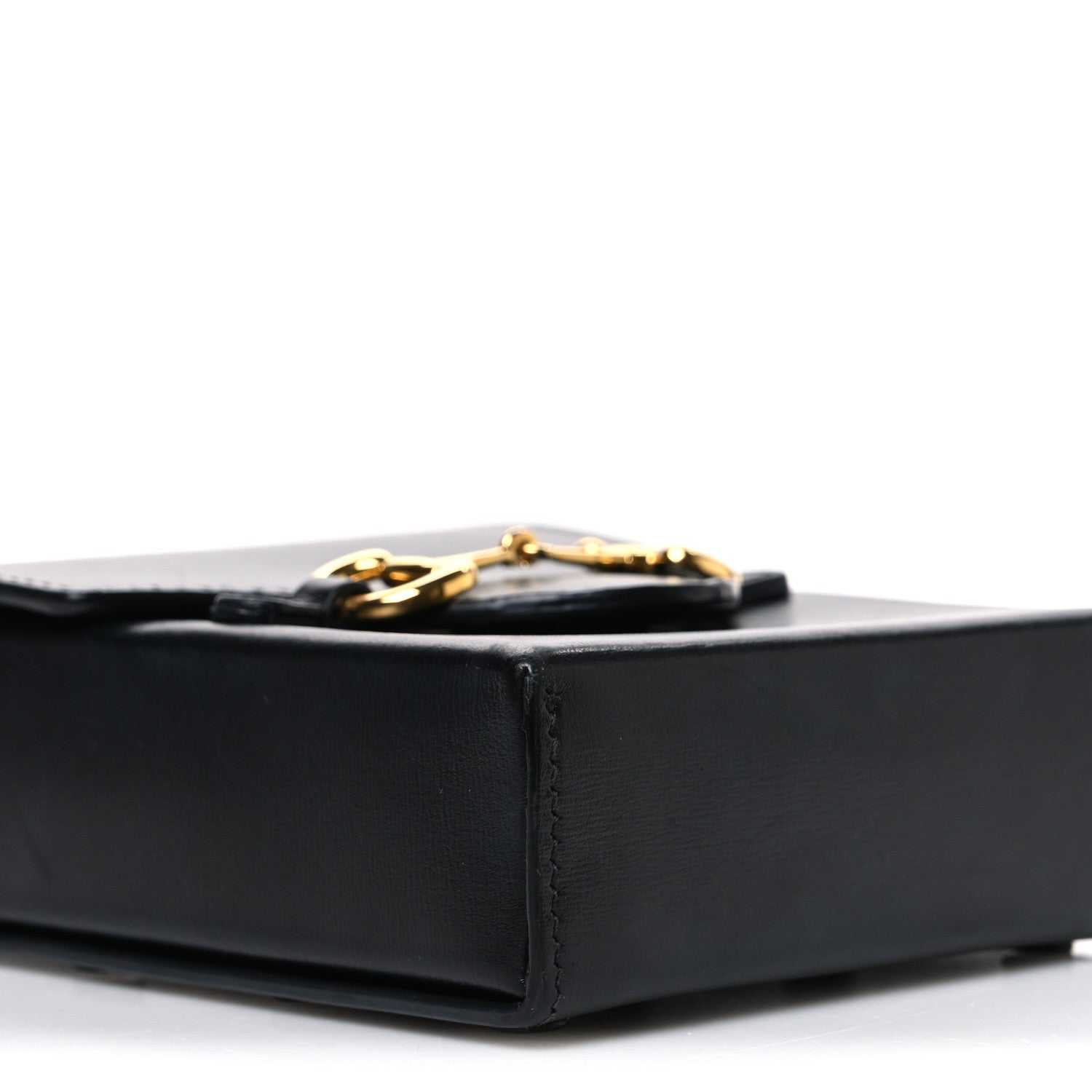 Boarded Plutone Calfskin Mini Horsebit 1955 Crossbody Bag Black