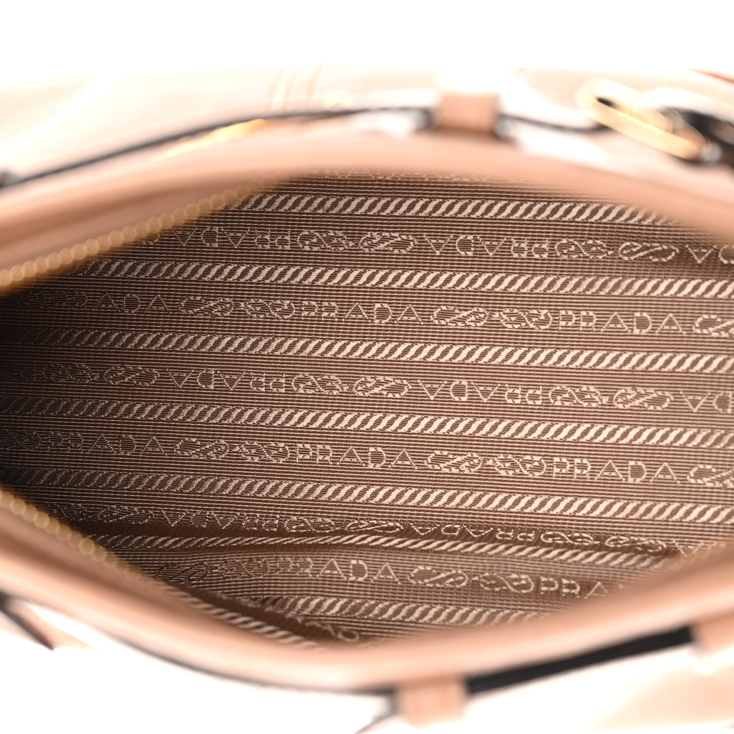 Glossy Calfskin Triangle Small Bonnie Shoulder Bag Cameo