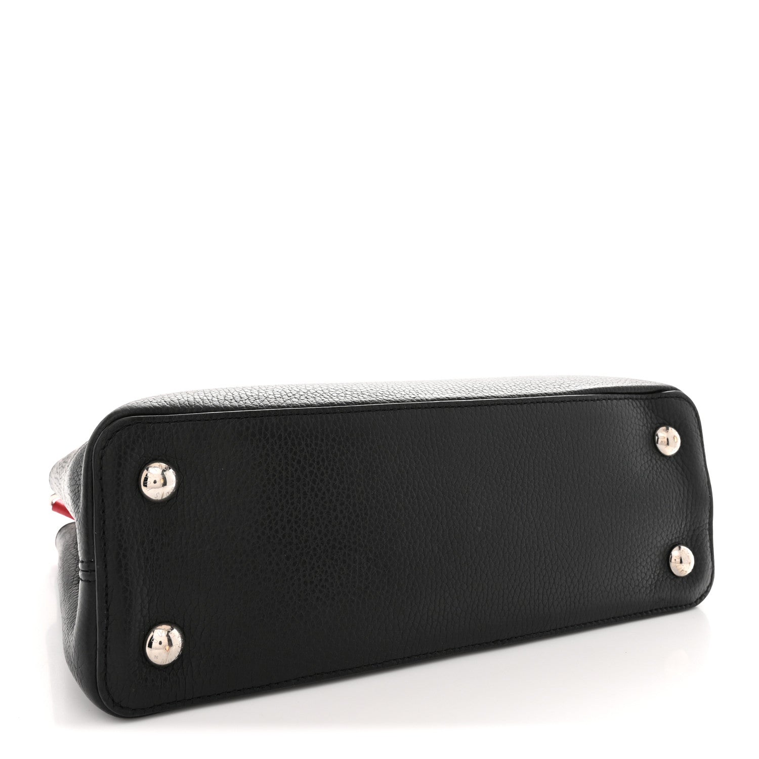 Taurillon Capucines MM Black Beige Red