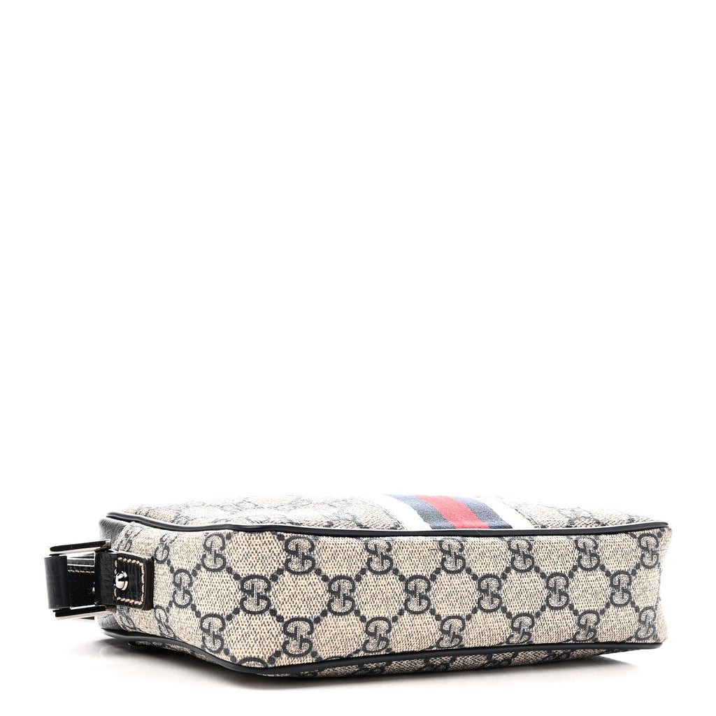GG Supreme Monogram Web Small Shoulder Bag Navy
