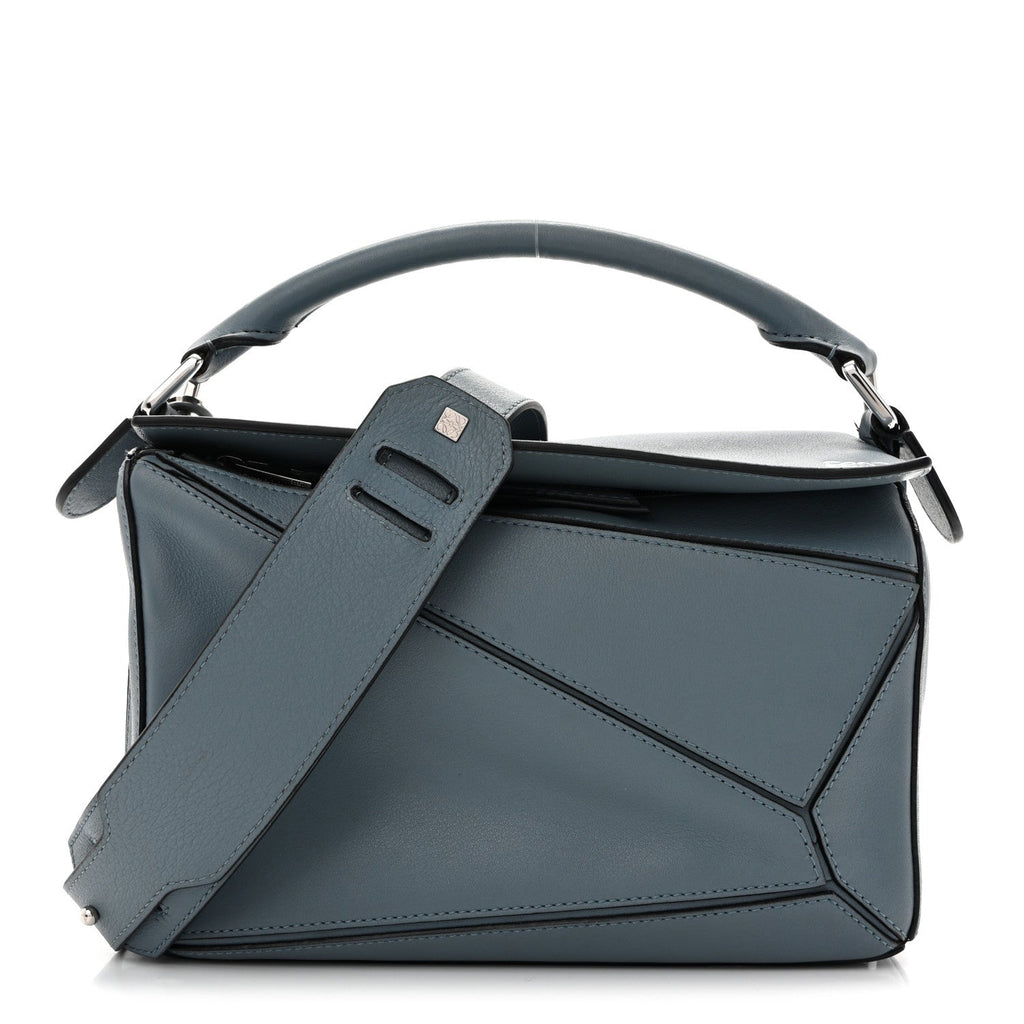 Calfskin Small Puzzle Bag Stone Blue