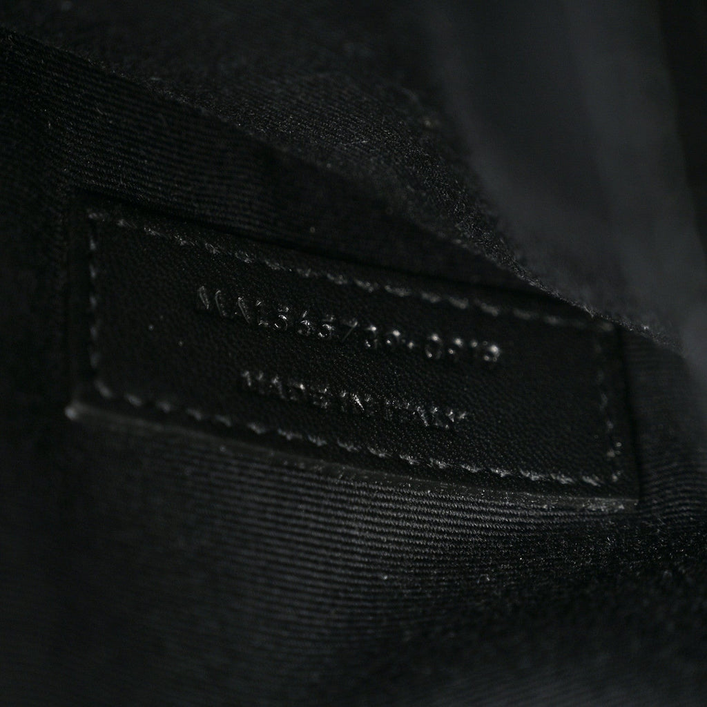 Calfskin Crocodile Embossed Uptown Monogram Pouch Black