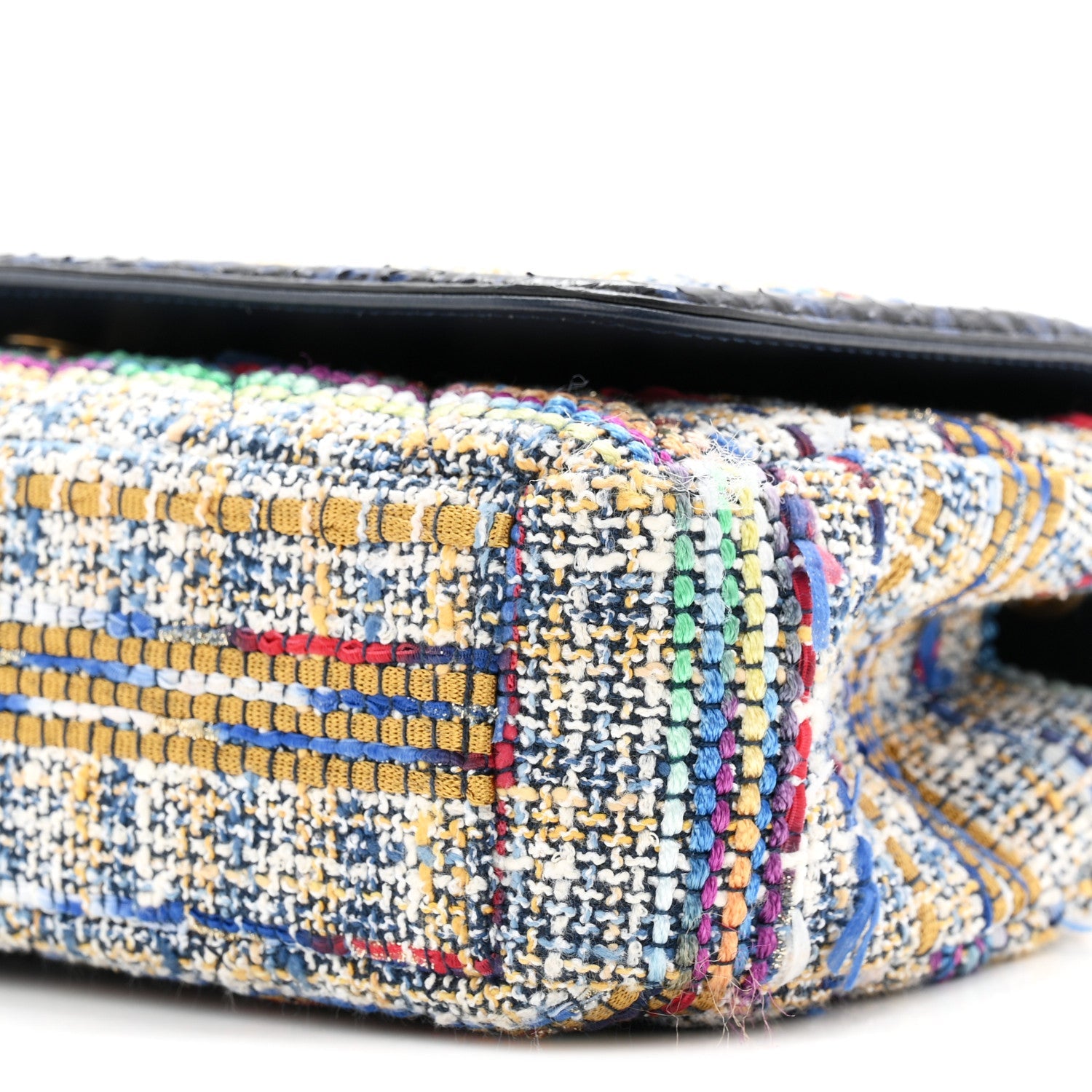 Tweed Snakeskin Quilted Medium CC Filigree Flap Multicolor