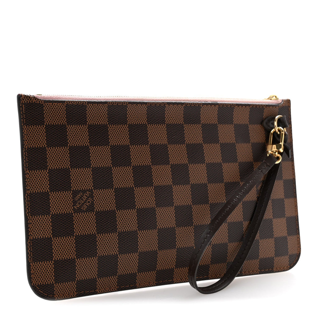 Damier Ebene Neverfull MM GM Pochette Rose Ballerine