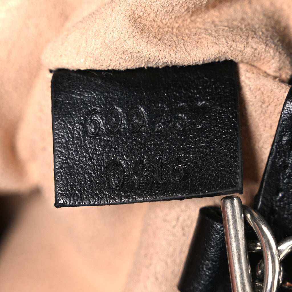 Calfskin Matelasse Monochrome GG Marmont Chain Belt Bag Black