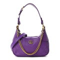 Goatskin Small Aphrodite Shoulder Bag Shine Purple