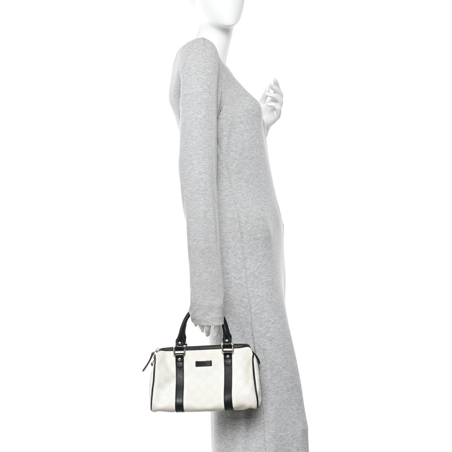 GG Plus Monogram Small Joy Boston White Black