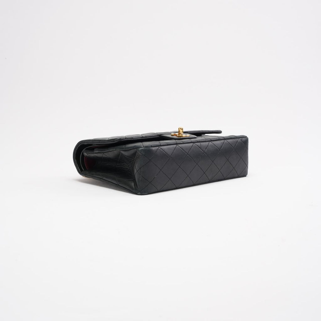 Chanel Vintage Black Classic Double Flap Bag 1991