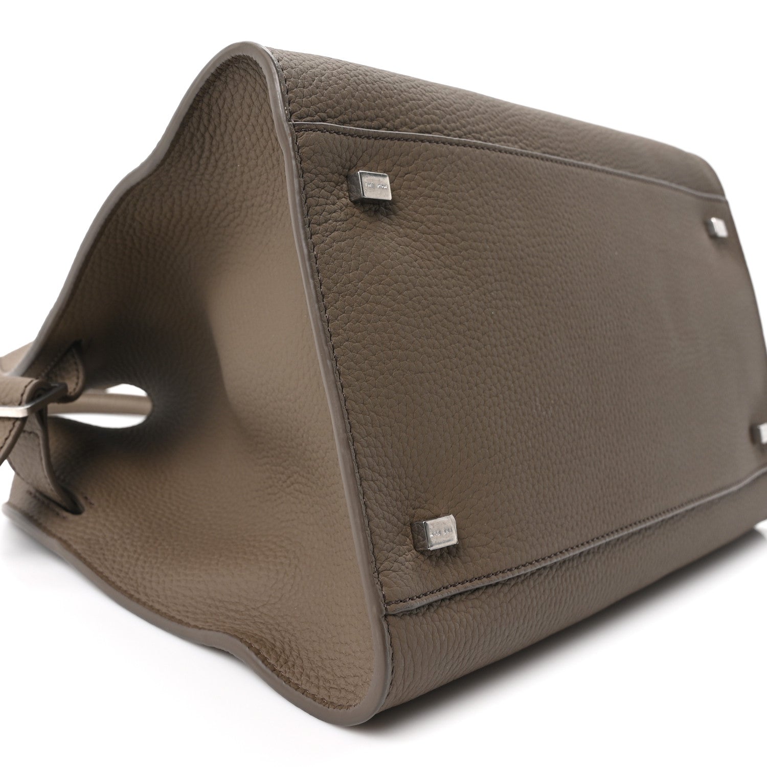 Matte Grained Calfskin Soft Margaux 12 Smoked Taupe