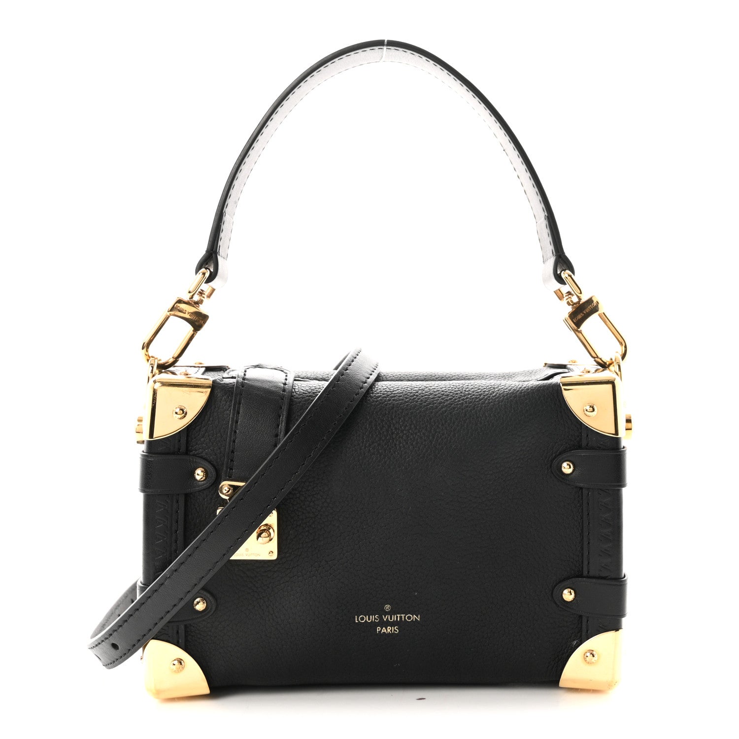 Grained Calfskin Side Trunk PM Black