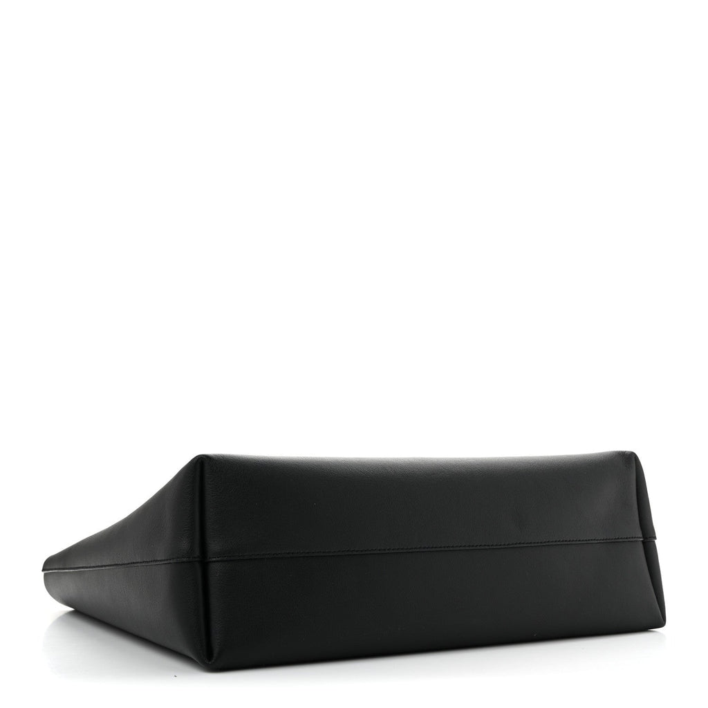 Calfskin Large Shopping Tote Black