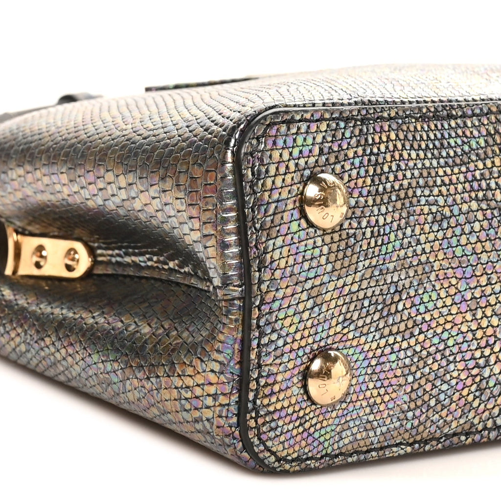 Lizard Capucines Mini Bleu Petrole