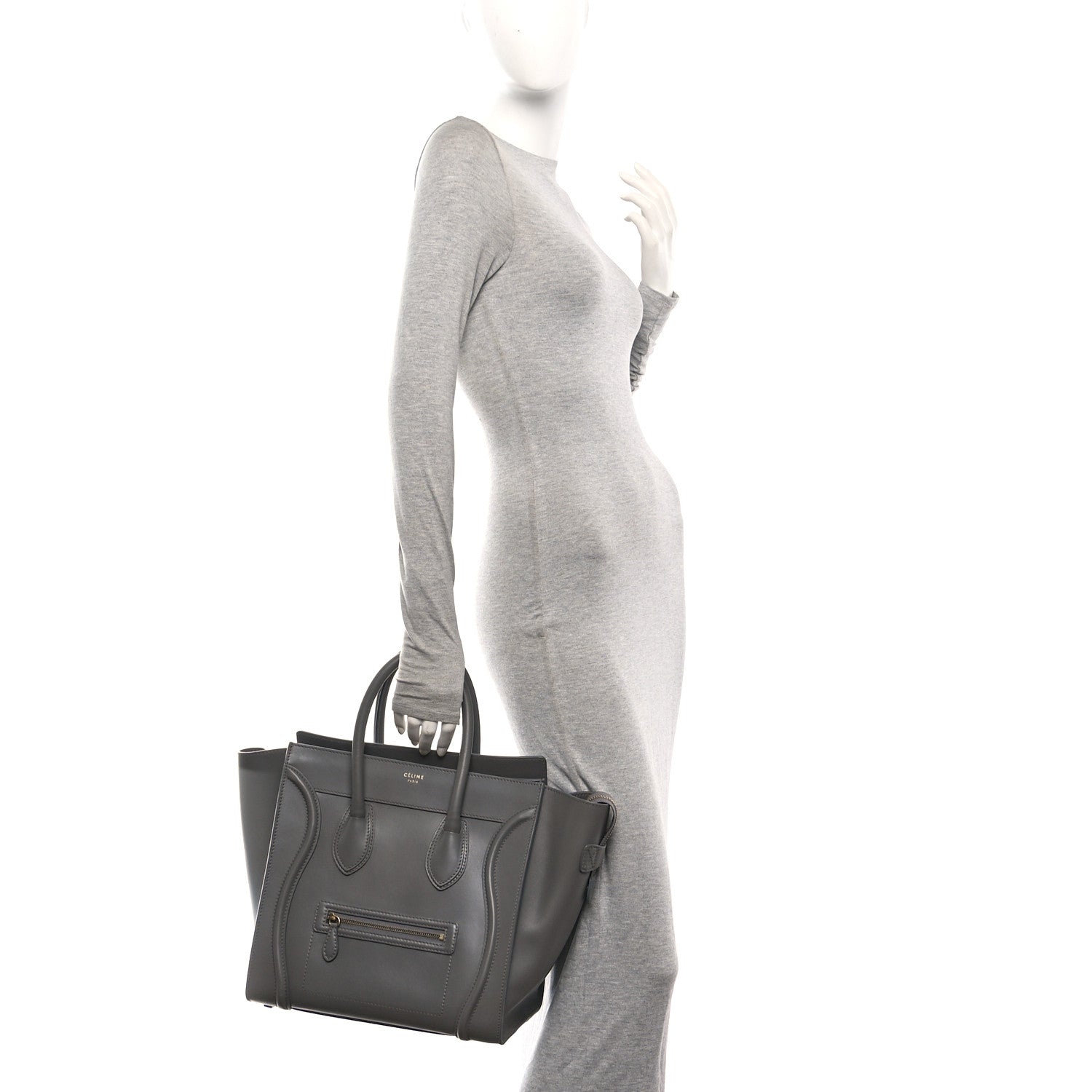Smooth Calfskin Mini Luggage Grey