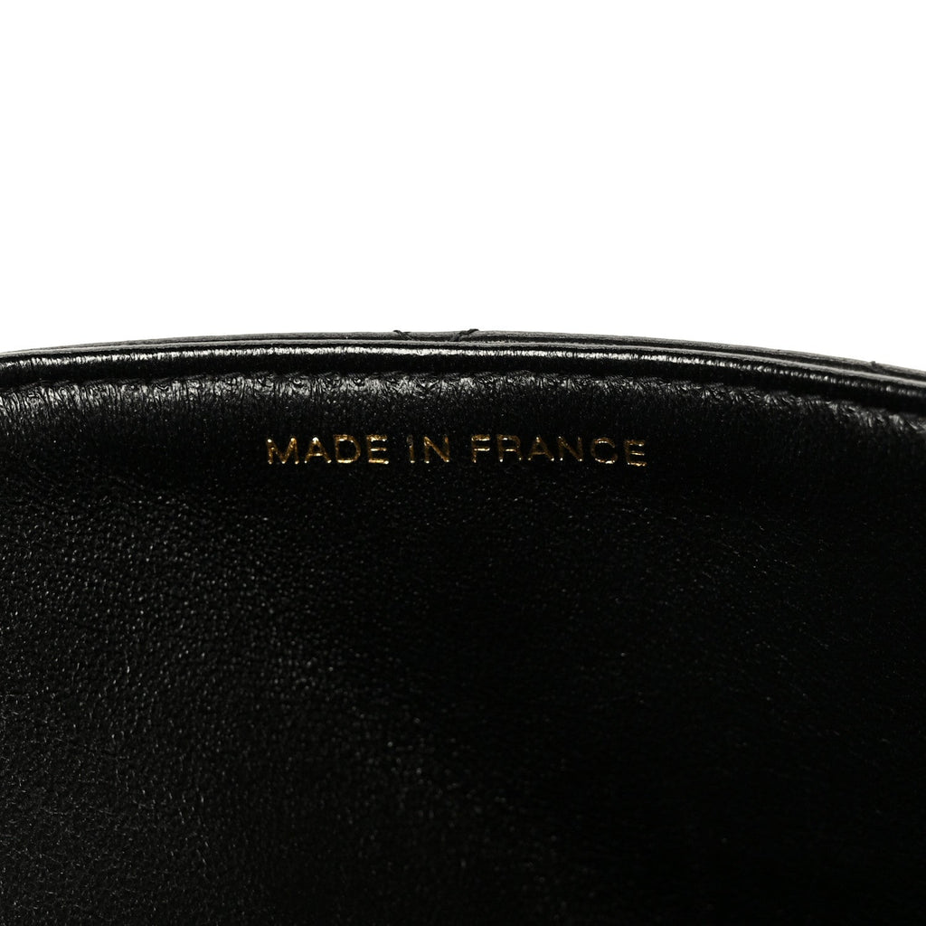 Lambskin Quilted Jumbo Single Flap Black