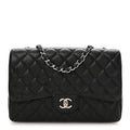 Caviar Quilted Jumbo Single Flap Black