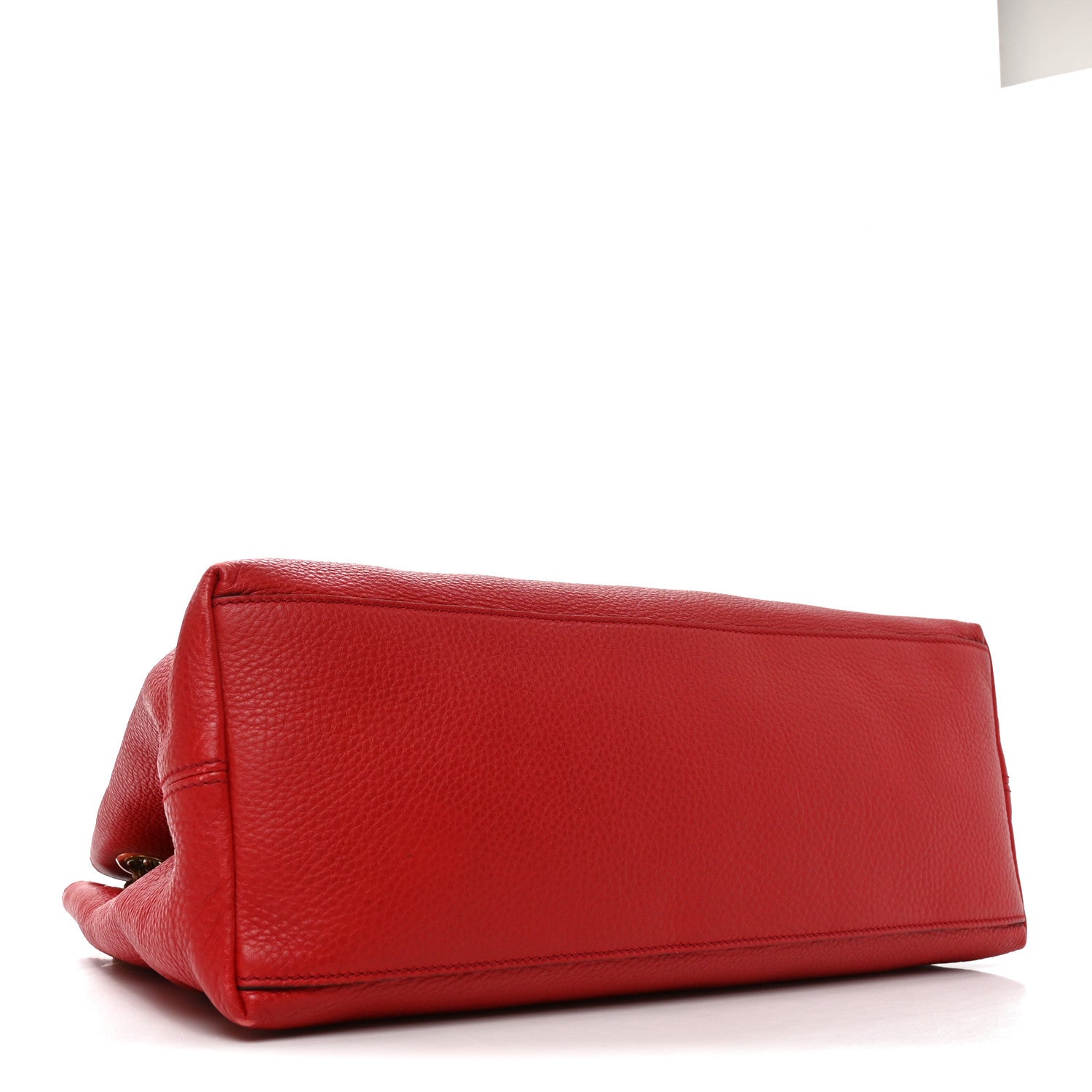 Pebbled Calfskin Medium Soho Chain Shoulder Bag Tabasco Red