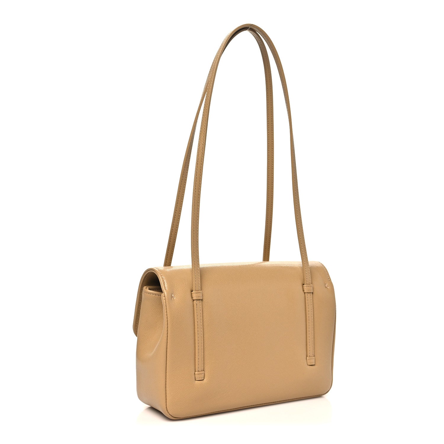 Shiny Caviar Preppy Coco Small Flap Beige